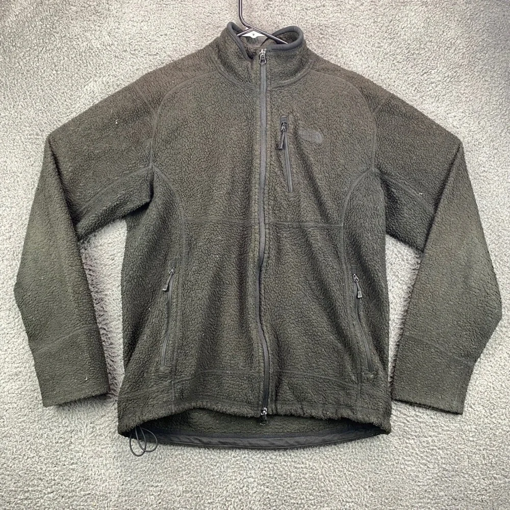 The North Face Mens Fleece Jacket Full Zip Up Black Medium‎ M Outerwear